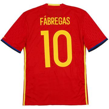2016-17 Spain Maillot Domicile Authentique Fabregas #10 - 8/10 - (S)