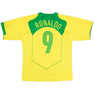 2004-06 Brazil Maillot Domicile Ronaldo #9 - 8/10 - (L)