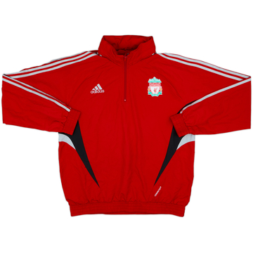2008-09 Liverpool adidas Veste de pluie 1/4 zip à capuche - 8/10 - (L)