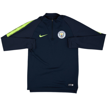 2017-18 Manchester City Nike Haut d'entraînement 1/4 zip - 8/10 - (S)