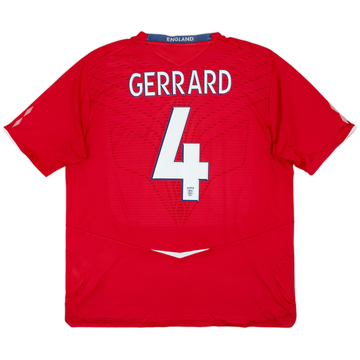 2008-10 England Maillot extérieur Gerrard #4 - 6/10 - (XXL)