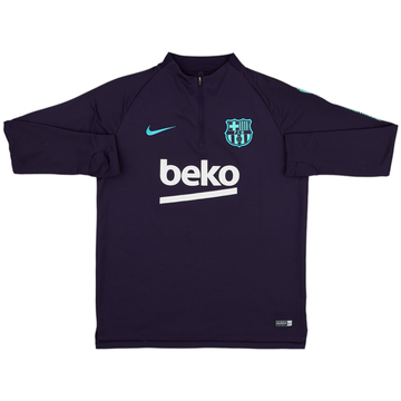 2018-19 Barcelona Nike Haut d'entraînement 1/4 Zip - 8/10 - (L)