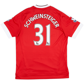 2015-16 Manchester United Maillot Domicile Schweinsteiger #31 - 8/10 - (L)