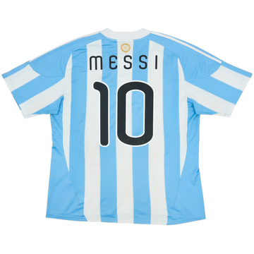 2010-11 Argentina Maillot Domicile Messi #10 - 4/10 - (XL)