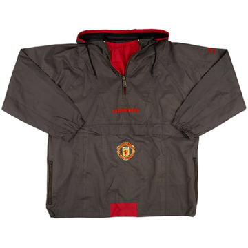 1994-95 Manchester United Umbro 1/4 Zip Veste de pluie à capuche - 5/10 - (S)