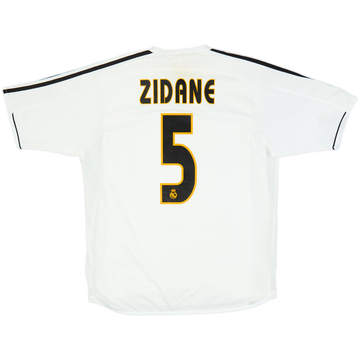 2003-04 Real Madrid Maillot Domicile Version Joueur Zidane #5 - 6/10 - (M)