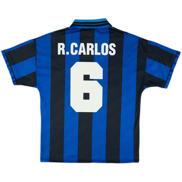 1995-96 Inter Milan Maillot Domicile R.Carlos #6 - 6/10 - (M)
