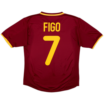 2000-02 Portugal Maillot Domicile Figo #7 - 8/10 - (XL.Boys)