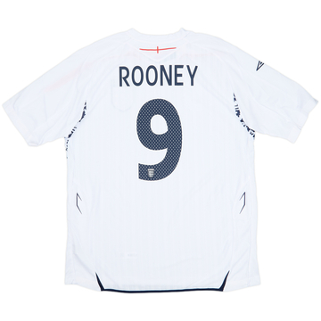2007-09 England Maillot Domicile Rooney #9 (XL)