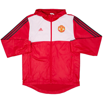 2017-18 Manchester United adidas Veste de survêtement à capuche - 8/10 - (M)