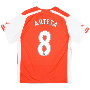 2014-15 Arsenal Maillot Domicile Arteta #8 - 8/10 - (M)