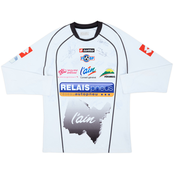 Maillot domicile manches longues Bourg-Peronnas 2011-12 version match signé par l'équipe #6