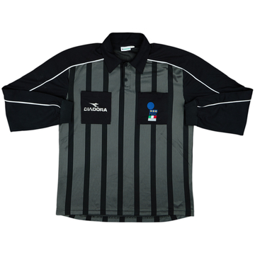 Années 90 Italy FIGC Diadora Maillot d'arbitre ML - 5/10 - (XL)