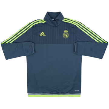 2015-16 Real Madrid adidas Haut d'entraînement 1/4 Zip - 8/10 - (S)