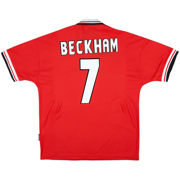 1998-00 Manchester United Maillot Domicile Beckham #7 - 8/10 - (L)