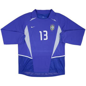 2002-04 Brésil Maillot de match Extérieur ML #13