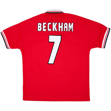 1998-00 Manchester United Maillot domicile Beckham #7 - 9/10 - (XL)
