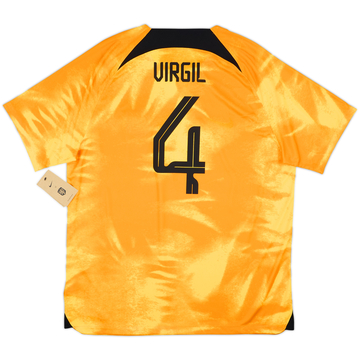Maillot Domicile Pays-Bas 2022-23 Virgil #4 (XL)