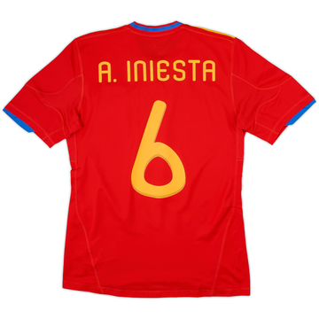 2009-10 Spain Maillot Domicile A.Iniesta #6 (S)