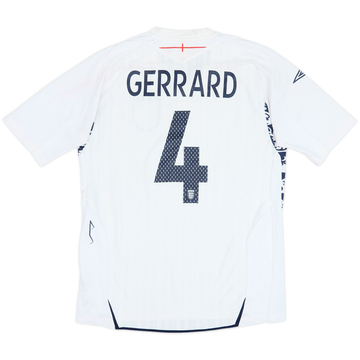 2007-09 England Maillot Domicile Gerrard #4 - 5/10 - (M)