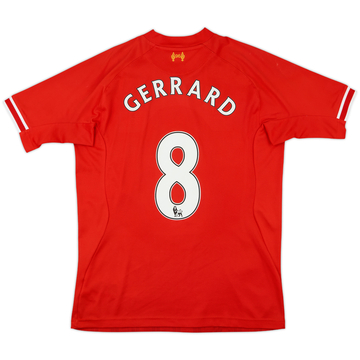 2013-14 Liverpool Maillot Domicile Gerrard #8 - 6/10 - (L)