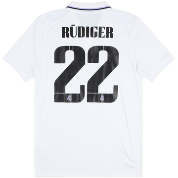 2022-23 Real Madrid Maillot Domicile Rudiger #22 - 8/10 - (L)