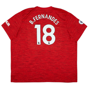2020-21 Manchester United Maillot Domicile B.Fernandes #18 - 7/10 - (4XL)