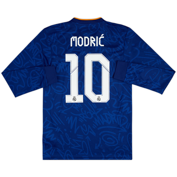 2021-22 Real Madrid Maillot Extérieur Manches longues Modric #10 - 8/10 - (S)