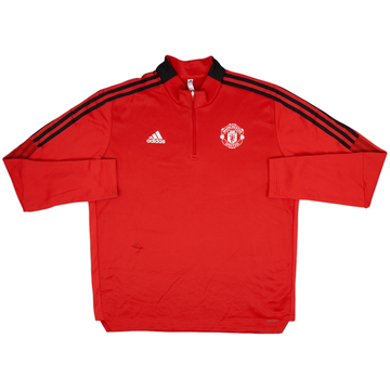 2021-22 Manchester United adidas Haut d'entraînement 1/4 Zip - 6/10 - (XXL)
