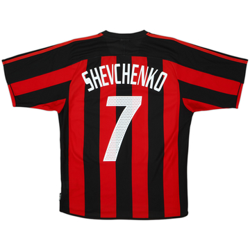 2003-04 AC Milan Maillot Domicile Shevchenko #7 - 6/10 - (S)