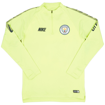 2018-19 Manchester City Haut d'entraînement 1/4 Zip - 7/10 - (S)