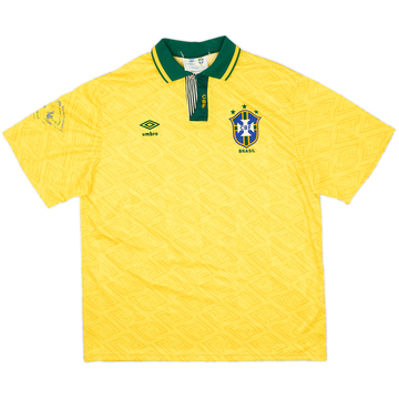 1991-93 Brazil Maillot Domicile - 8/10 - (XL)