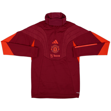 2022-23 Manchester United adidas Haut d'entraînement 1/4 de zip - 9/10 - (XS)