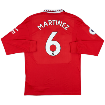 2022-23 Manchester United Maillot Domicile ML Martinez #6 - 8/10 - (L)