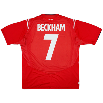 2004-06 England Maillot extérieur Beckham #7 - 6/10 - (XL)