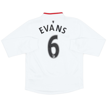 2012-14 Manchester United Maillot Extérieur L/S Evans #6 - 9/10 - (S.Boys)