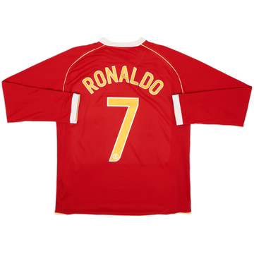 2006-07 Manchester United Maillot Domicile manches longues Ronaldo #7 - 6/10 - (M)
