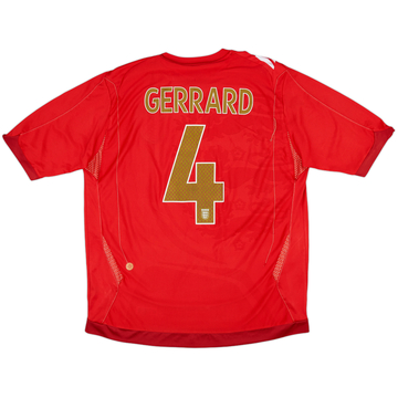 2006-08 England Maillot extérieur Gerrard #4 - 7/10 - (XL)