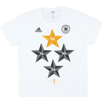 2014 Allemagne adidas T-shirt en coton Vainqueurs de la Coupe du Monde - 10/10 - (L)