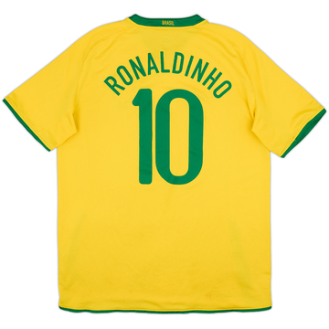 2008-10 Brazil Maillot domicile Ronaldinho #10 - 6/10 - (XL)