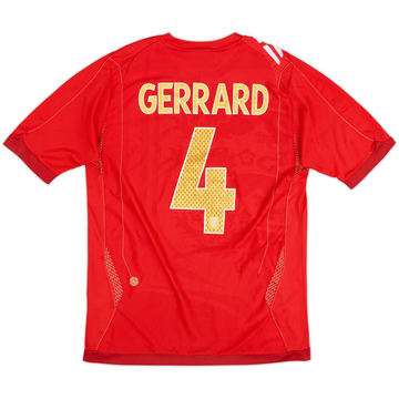 2006-08 England Maillot extérieur Gerrard #4 - 6/10 - (S)