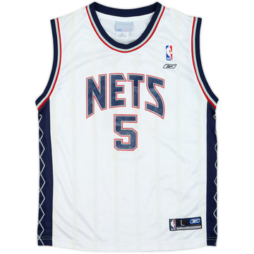 2002-06 New Jersey Nets Kidd #5 Reebok Maillot Domicile - 8/10 - (L.Boys)