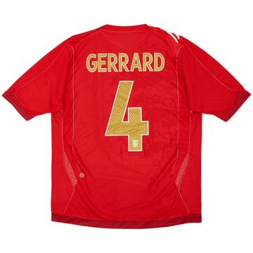 2006-08 England Maillot extérieur Gerrard #4 - 5/10 - (L)