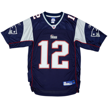 2005-06 New England Patriots Brady #12 Reebok Maillot Domicile Authentique - 9/10 - (M)