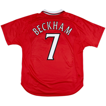 1999-00 Manchester United Maillot 'CL Winners' Beckham #7 - 8/10 - (XL)