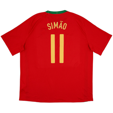 2008-10 Portugal Maillot Domicile Simao #11 (XXL)