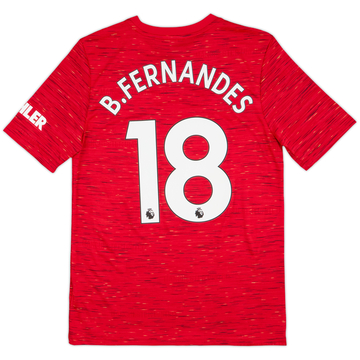 2020-21 Manchester United Maillot Domicile B.Fernandes #18 - 10/10 - (XL.Boys)