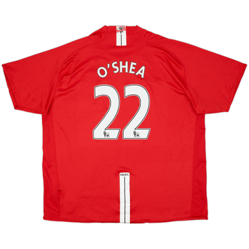 2007-09 Manchester United Maillot domicile O'Shea #22 - 6/10 - (3XL)
