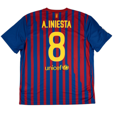 2011-12 Maillot Domicile Barcelona A.Iniesta #8 - 9/10 - (XXL)