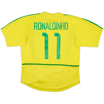 2002-04 Brazil Maillot Domicile Ronaldinho #11 - 6/10 - (XL)